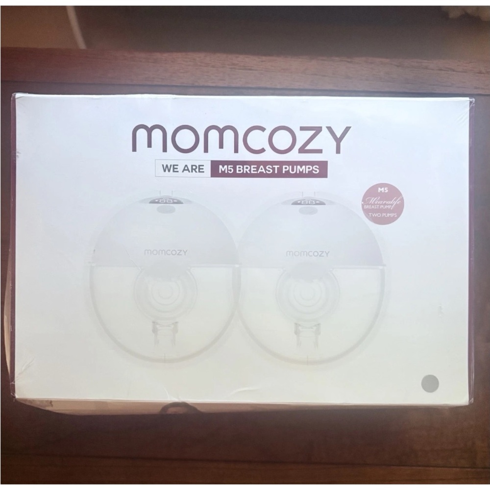 Momcozy All-in-One M5 Electric Hands-Free Double Breast Pump Set - Quill Gray